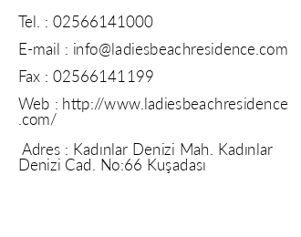 Ladies Beach Residence iletiim bilgileri